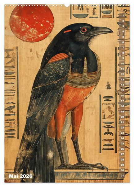 Produktbild: &Auml;gyptische Algorithmen - K&uuml;nstliche Intelligenz trifft auf das alte &Auml;gypten (hochwertiger Premium Wandkalender 2026 DIN A2 hoch), Kunstdruck in Hochglanz