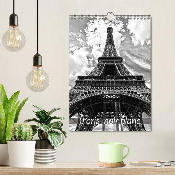 Produktbild: Paris noir blanc (Calendrier mural 2026 DIN A4 horizontal), CALVENDO calendrier mensuel