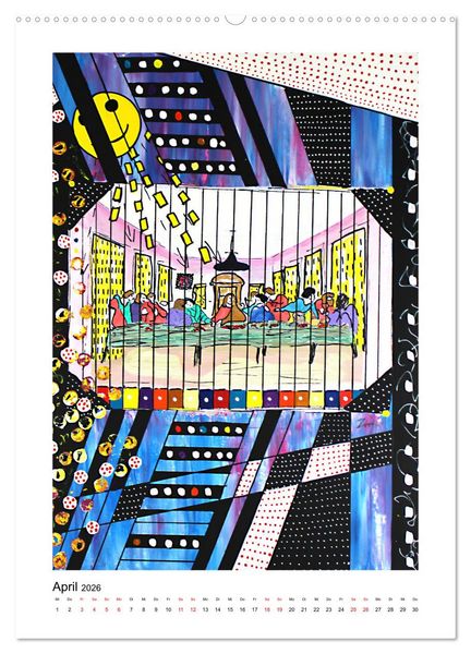 Produktbild: Hommage an die Superstars der Malerei - Atelier Zippo (Wandkalender 2026 DIN A2 hoch), CALVENDO Monatskalender