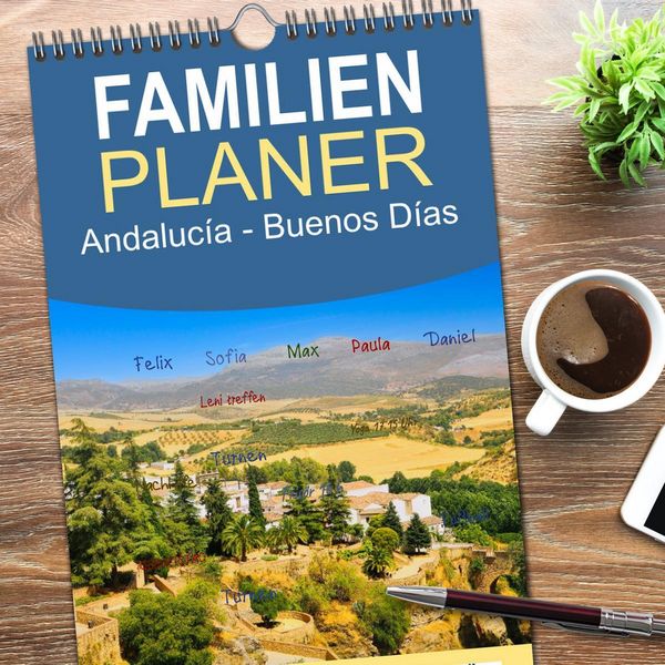 Produktbild: Familienplaner 2026 - Andaluc&iacute;a - Buenos D&iacute;as mit 5 Spalten (Wandkalender, 21 x 45 cm) CALVENDO