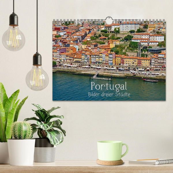 Produktbild: Portugal - Bilder dreier St&auml;dte (Wandkalender 2026 DIN A4 quer), CALVENDO Monatskalender