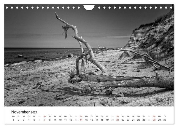 Produktbild: Ostseebad Zingst - Impressionen in Schwarz-Wei&szlig; (Wandkalender 2027 DIN A4 quer), CALVENDO Monatskalender