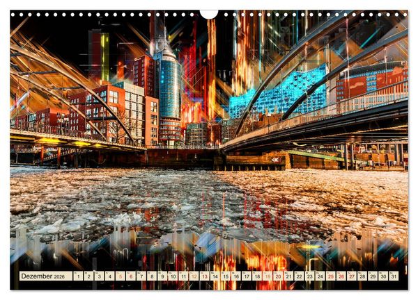 Produktbild: Hamburg abstrakt (Wandkalender 2026 DIN A3 quer), CALVENDO Monatskalender