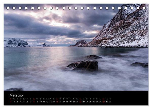 Produktbild: Norwegen, Landschaften in Schnee und Eis (Tischkalender 2026 DIN A5 quer), CALVENDO Monatskalender