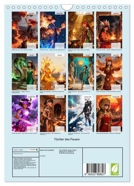 Produktbild: T&ouml;chter des Feuers (Wandkalender 2027 DIN A4 hoch), CALVENDO Monatskalender
