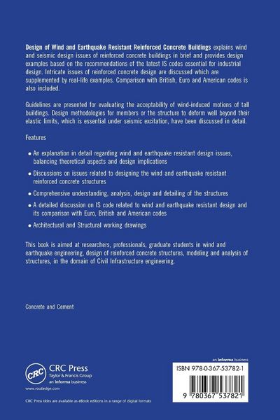 Produktbild: Design of Wind and Earthquake Resistant Reinforced Concrete Buildings