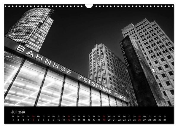 Produktbild: Berlin Monochrome (Wandkalender 2026 DIN A3 quer), CALVENDO Monatskalender