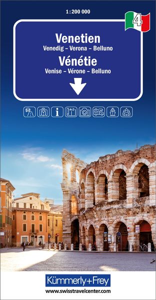 Kümmerly+Frey Regional-Strassenkarte 4 Venetien 1:200.000, Sonstige von , Kümmerly+Frey, 9783259300022
