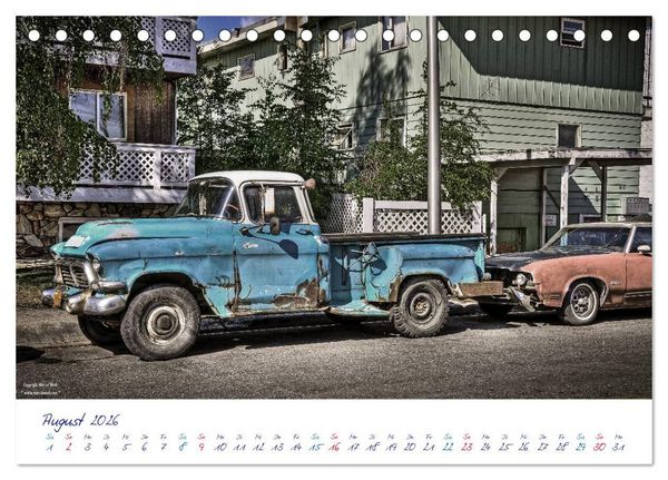 Produktbild: US Cars & Trucks in Alaska (Tischkalender 2026 DIN A5 quer), CALVENDO Monatskalender