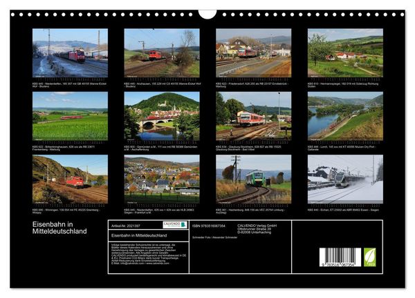 Produktbild: Eisenbahn in Mitteldeutschland (Wandkalender 2026 DIN A3 quer), CALVENDO Monatskalender