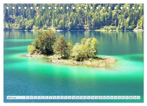 Produktbild: Mein Eibsee - Die Perle unterhalb der Zugspitze im Jahresverlauf (Tischkalender 2026 DIN A5 quer), CALVENDO Monatskalender