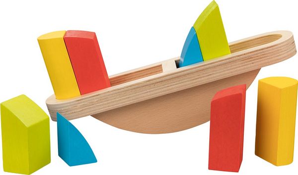 Produktbild: Goki 58762 - Balancierspiel Waage, 9-teilig, Holz