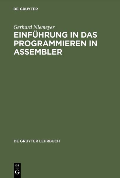 Produktbild: Einf&uuml;hrung in das Programmieren in Assembler