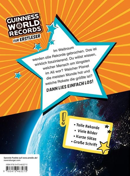 Produktbild: Guinness World Records für Erstleser - Weltraum