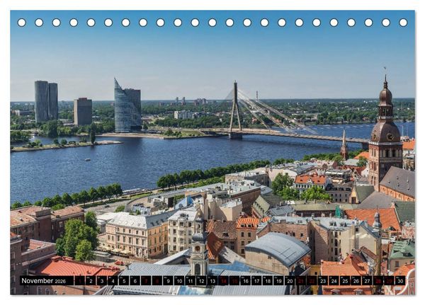 Produktbild: Ein Wochenende in Riga (Tischkalender 2026 DIN A5 quer), CALVENDO Monatskalender