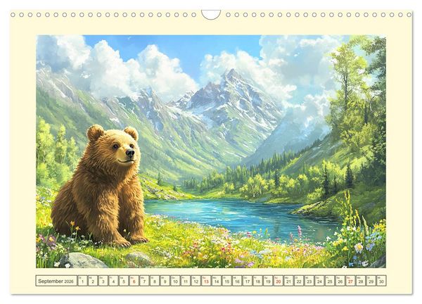 Produktbild: Willkommen im Wunderwald. Zauberhafte Abenteuer mit tierischen Freunden (Wandkalender 2026 DIN A3 quer), CALVENDO Monatskalender