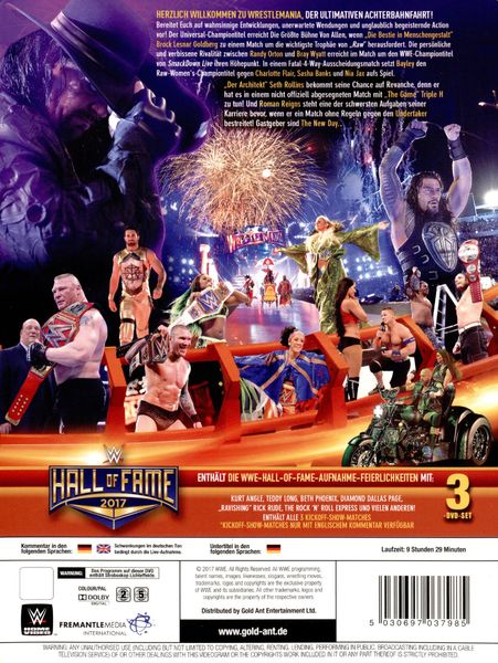 Produktbild: WrestleMania 33 [3 DVDs]