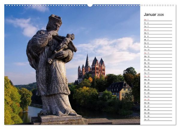 Produktbild: Die Lahn - Zauberhafte Orte rund um Limburg (hochwertiger Premium Wandkalender 2026 DIN A2 quer), Kunstdruck in Hochglanz