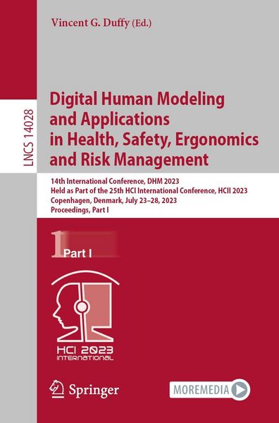Produktbild: Digital Human Modeling and Applications in Health, Safety, Ergonomics and Risk Management