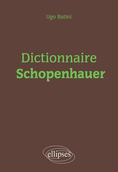 Produktbild: Dictionnaire Schopenhauer