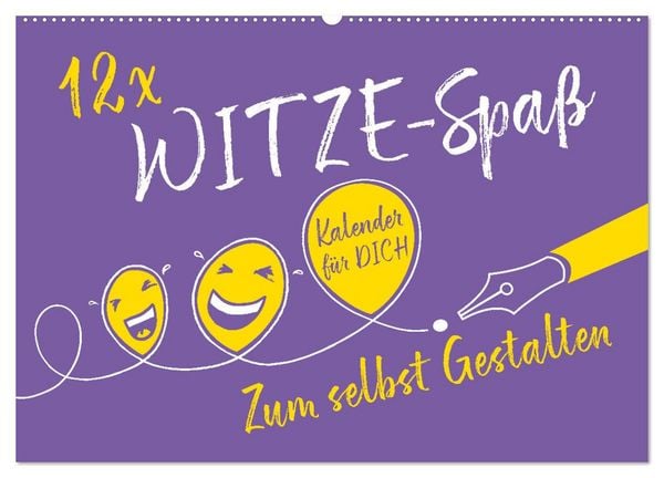 Produktbild: 12 x WITZE-Spa&szlig; - Bastelkalender (Wandkalender 2026 DIN A2 quer), CALVENDO Monatskalender