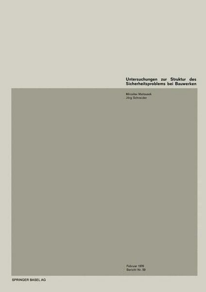 Produktbild: Untersuchungen zur Struktur des Sicherheitsproblems von Bauwerken