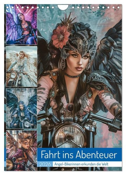 Fahrt ins Abenteuer - Angel-Bikerinnen erkunden die Welt (Wandkalender 2026 DIN A4 hoch), CALVENDO Monatskalender