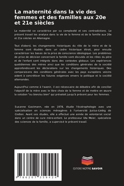 Produktbild: La maternit&eacute; dans la vie des femmes et des familles aux 20e et 21e si&egrave;cles