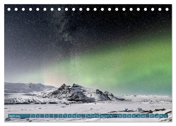 Produktbild: Island - Reise in eine andere Welt (Tischkalender 2026 DIN A5 quer), CALVENDO Monatskalender