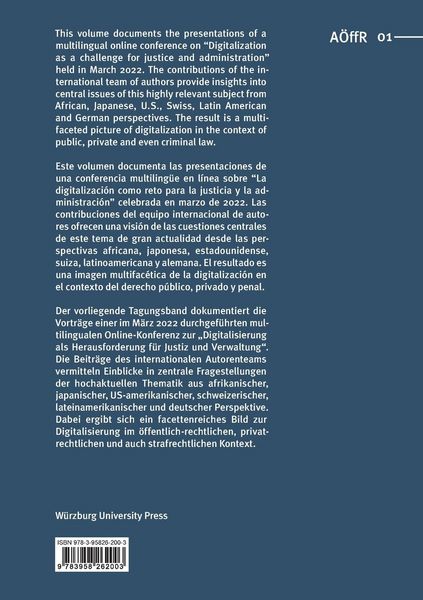 Produktbild: Digitalization as a challenge for justice and administration