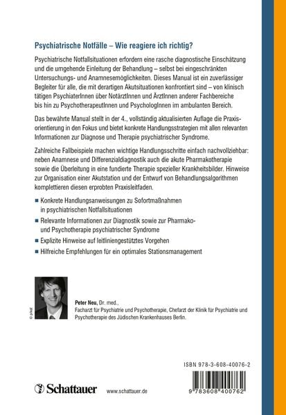 Produktbild: Akutpsychiatrie, 4. Auflage