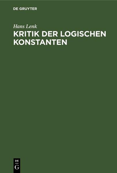 Produktbild: Kritik der logischen Konstanten