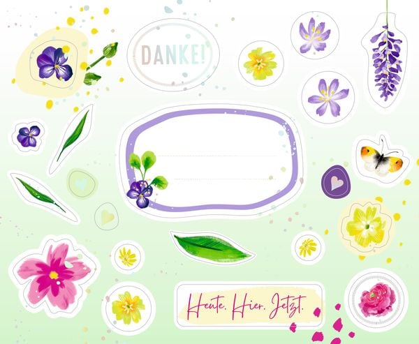 Produktbild: Stickerb.: Etiketten & Sticker (Immer her mit d. sch. Leben)