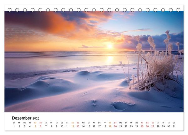 Produktbild: Mein Strand - ein Traum (Tischkalender 2026 DIN A5 quer), CALVENDO Monatskalender