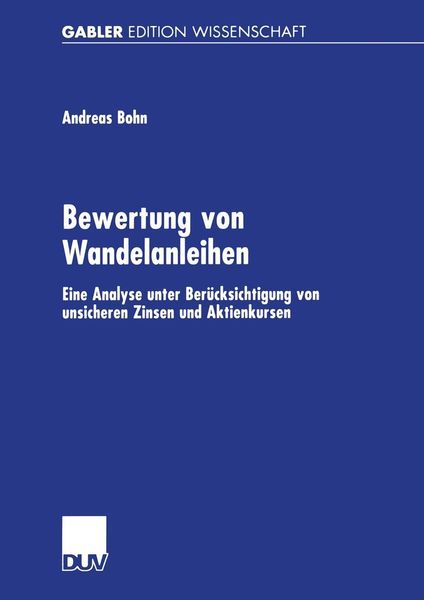 Produktbild: Bewertung von Wandelanleihen