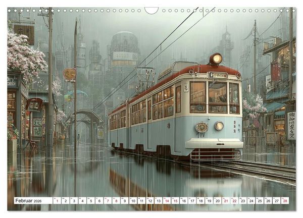 Produktbild: Stra&szlig;enbahnen - Pulsadern der Stadt (Wandkalender 2026 DIN A3 quer), CALVENDO Monatskalender