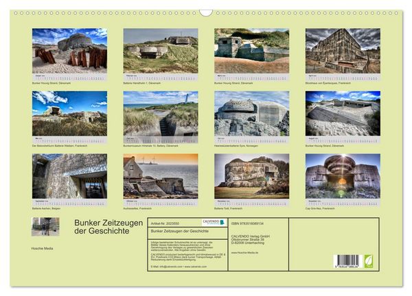 Produktbild: Bunker Zeitzeugen der Geschichte (Wandkalender 2026 DIN A2 quer), CALVENDO Monatskalender