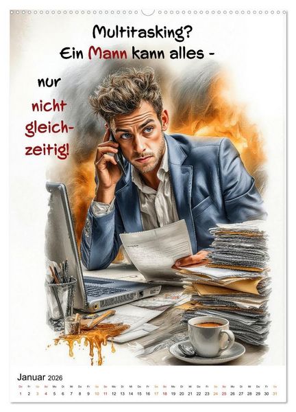 Produktbild: Liebling, mal ehrlich ..... (Wandkalender 2026 DIN A2 hoch), CALVENDO Monatskalender