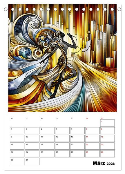Produktbild: Taktvoll &ndash; Rhythmische Eleganz (Tischkalender 2026 DIN A5 hoch), CALVENDO Monatskalender