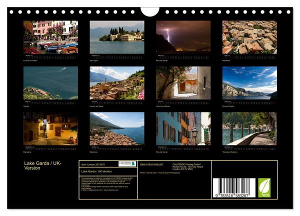 Produktbild: Lake Garda / UK-Version (Wall Calendar 2026 DIN A4 landscape), CALVENDO 12 Month Wall Calendar