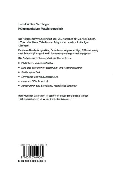 Produktbild: Pr&uuml;fungsaufgaben Maschinentechnik