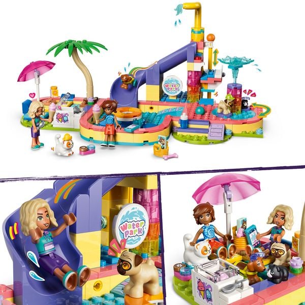 Produktbild: LEGO Friends 42676 Lustiger Tag im Wasserpark, Bauset mit 2 Spielfiguren und 4 Spielzeugtieren