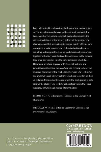 Produktbild: Late Hellenistic Greek Literature in Dialogue