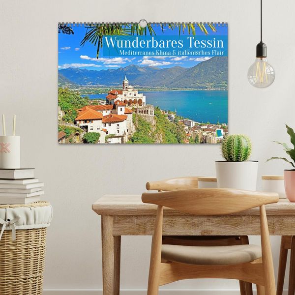 Produktbild: Wunderbares Tessin: Mediterranes Klima und italienisches Flair (Wandkalender 2026 DIN A3 quer), CALVENDO Monatskalender