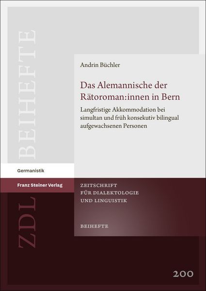 Produktbild: Das Alemannische der R&auml;toroman:innen in Bern