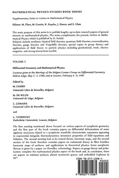 Produktbild: Differential Geometry and Mathematical Physics