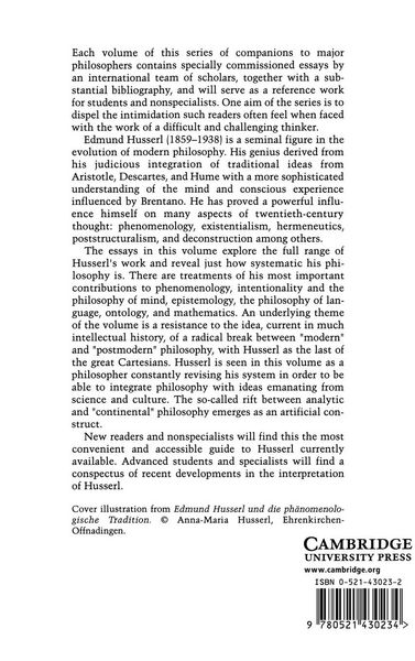Produktbild: The Cambridge Companion to Husserl