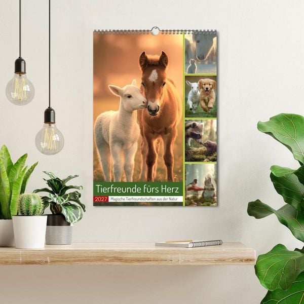 Produktbild: Tierfreunde f&uuml;rs Herz (Wandkalender 2027 DIN A3 hoch), CALVENDO Monatskalender