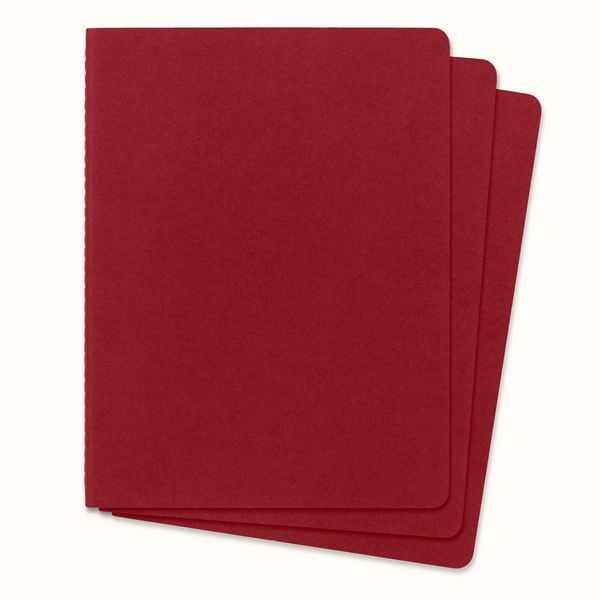 Produktbild: Moleskine Cahier Pocket Plain Red Cover XL. 3er Pack