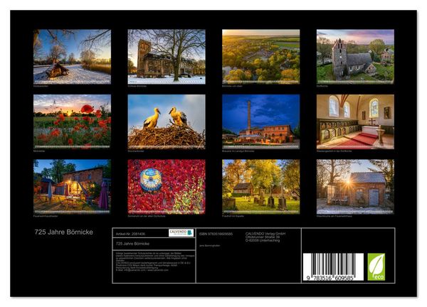 Produktbild: 725 Jahre B&ouml;rnicke (Wandkalender 2026 DIN A4 quer), CALVENDO Monatskalender